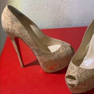 Christian Louboutin Highness Cork Peep Toe